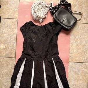 Elegant Black and White Dress